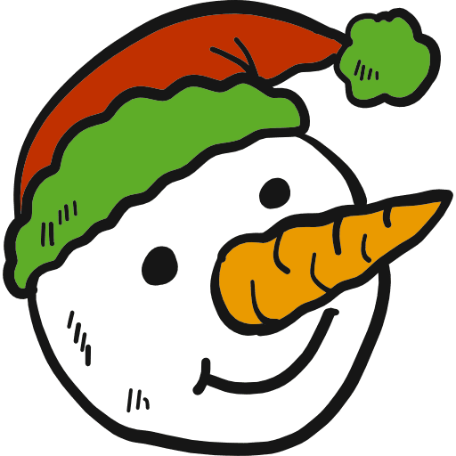 Snowman winter cold snow icon