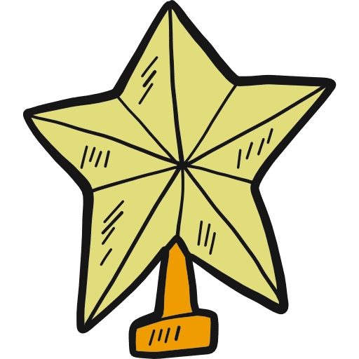 Star favourite hand drawn shapes icon