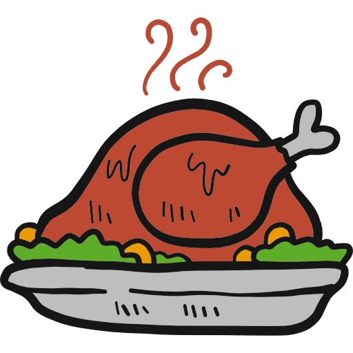 Turkey food food and restaurant roast chicken icon