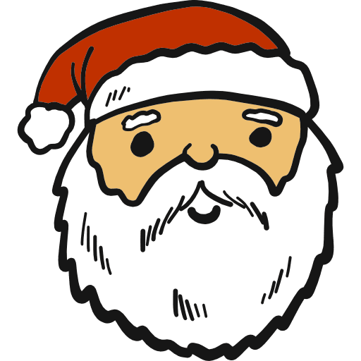 Santa claus avatar santa claus hand drawn icon