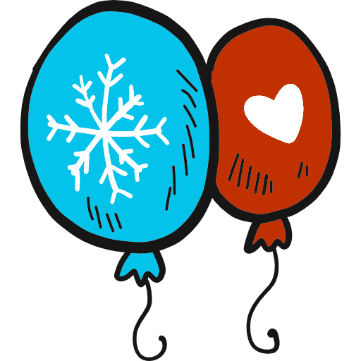 Balloons birthday and party balloon birthday icon