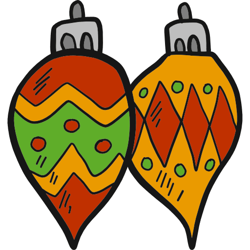 Bauble bauble christmas hand drawn icon