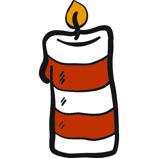 Candle ornamental illumination decoration icon