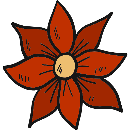 Flower hand drawn daisy nature icon