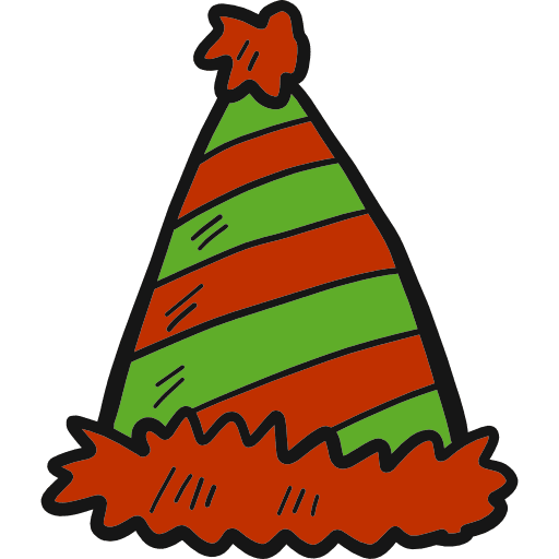 Hat fashion xmas christmas icon