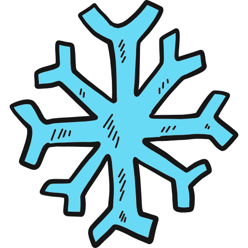 Snowflake cold weather snow icon