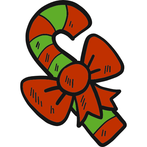 Candy cane candy dessert xmas icon