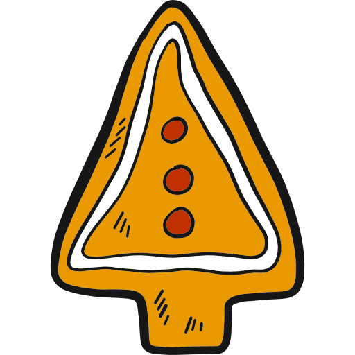 Cookie christmas tree cookie biscuit icon