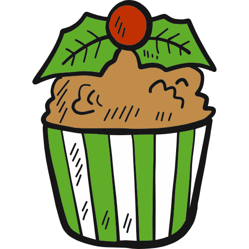 Cupcake muffin bakery food icon