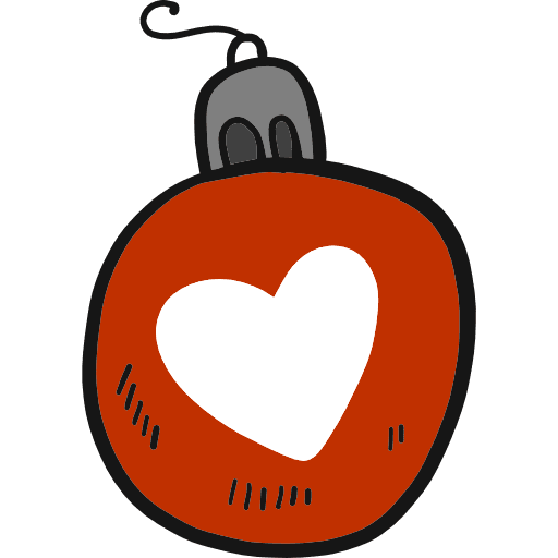 Bauble christmas decoration hand drawn icon