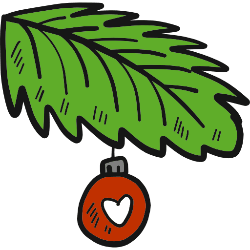 Bauble christmas hand drawn decoration icon