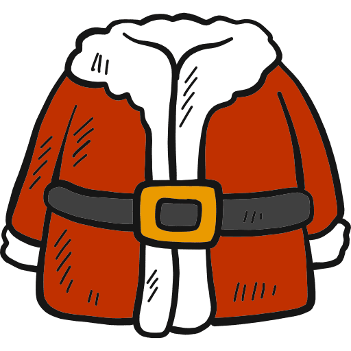 Santa claus fashion christmas costume icon