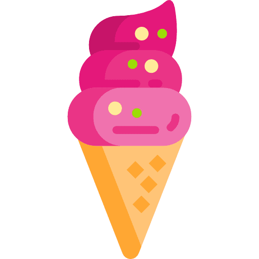 Ice cream dessert food summertime icon