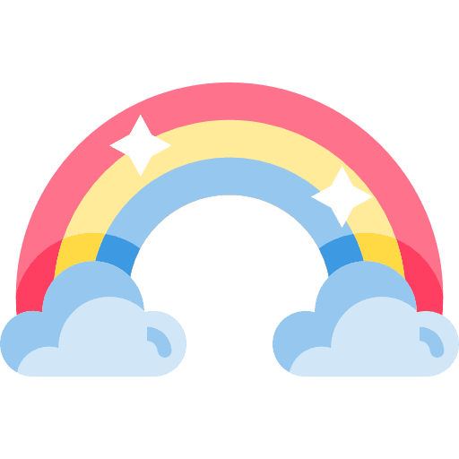Rainbow weather nature spectrum icon