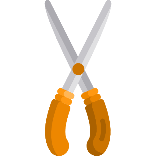 Scissors handcraft cutting construction and tools icon