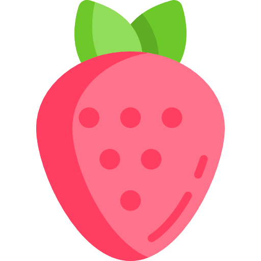 Strawberry organic healthy food diet icon