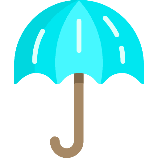 Umbrella protection rain rainy icon