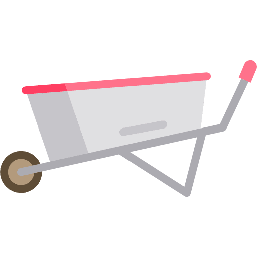 Wheelbarrow farming and gardening construction gardening icon