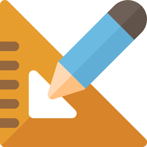 Measuring set square measurement ruler icon