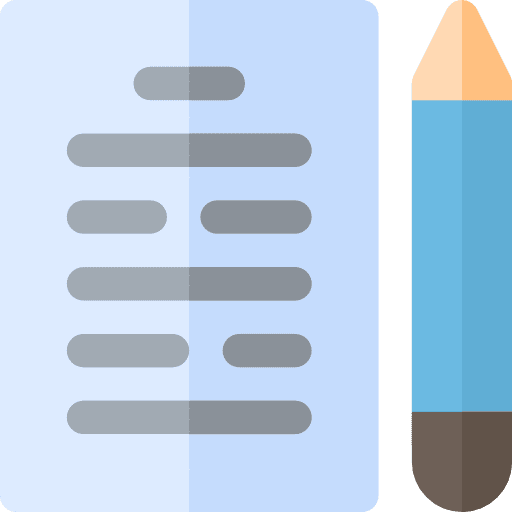 Studying education writing notes icon