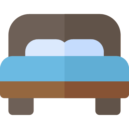 Beds furniture pillow buildings icon
