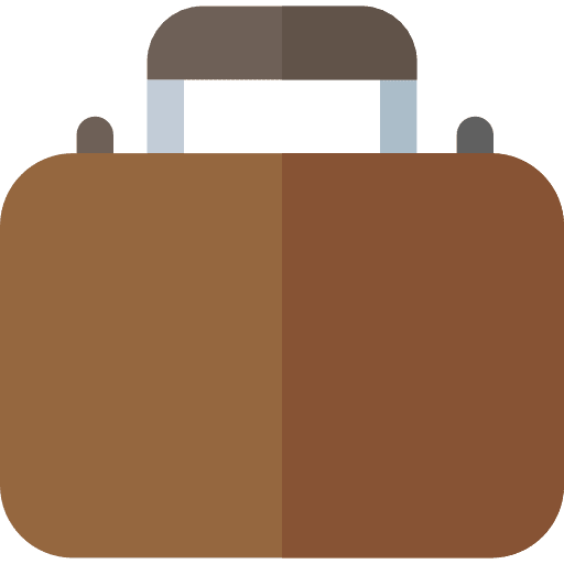 Book bag trip portfolio suitcase icon