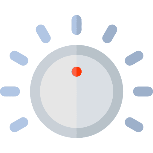 Fader temperature warm air conditioner icon