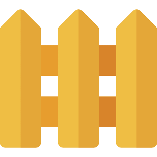 Picket draws picket fence buildings icon