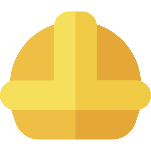 Worker helmet secure protection icon