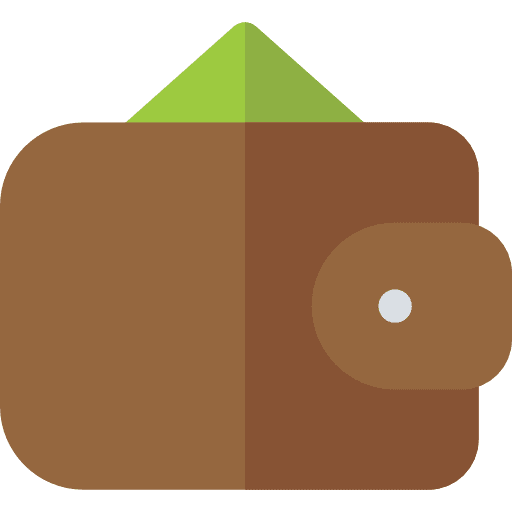 Deposit saving cards purse icon