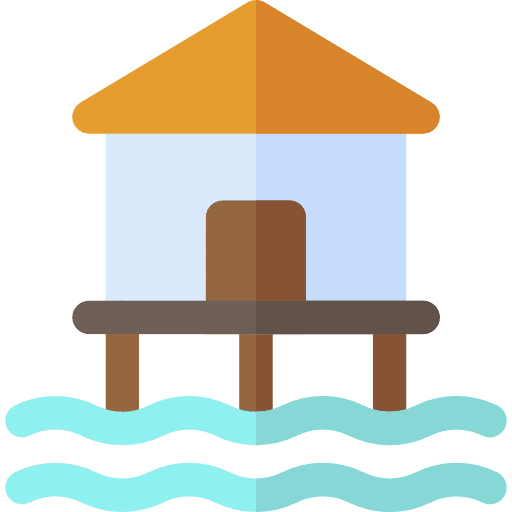 Rent buildings vacation camp icon