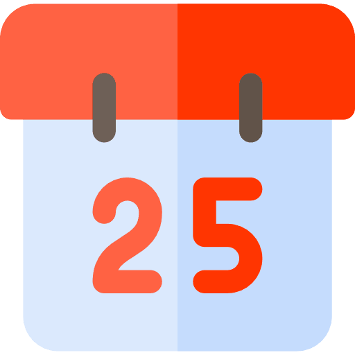 Seventeen daily month number icon