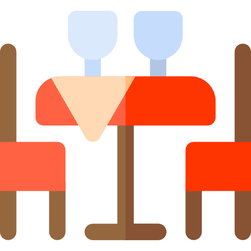 Chairs chairs dinner cups icon