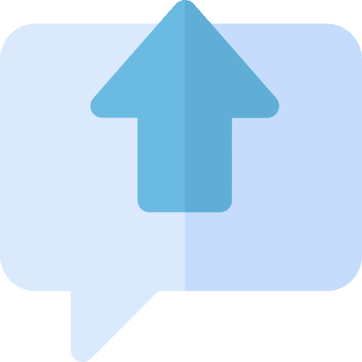 Dialogue speech bubble real estate uploading icon