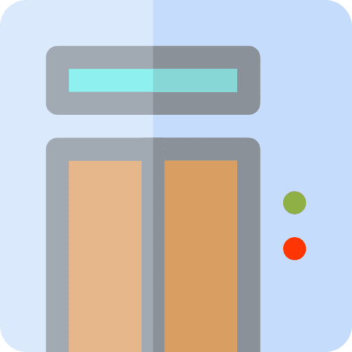 Up elevator hotel lift icon
