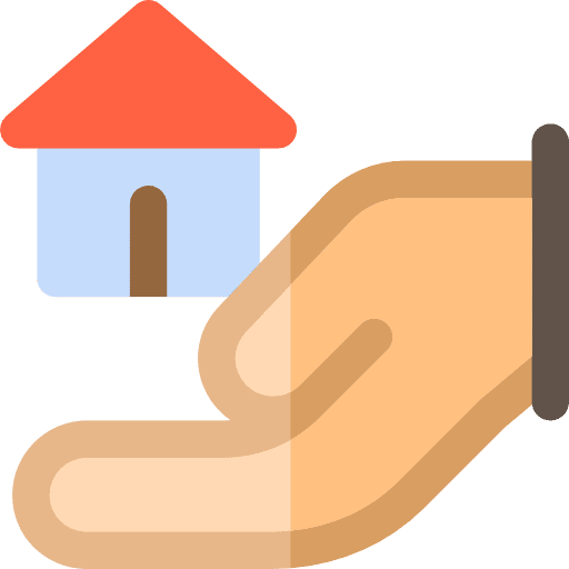 Hand gesture patrimony realtor hand gesture icon