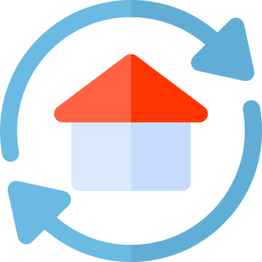 Houses buildings arrow home icon