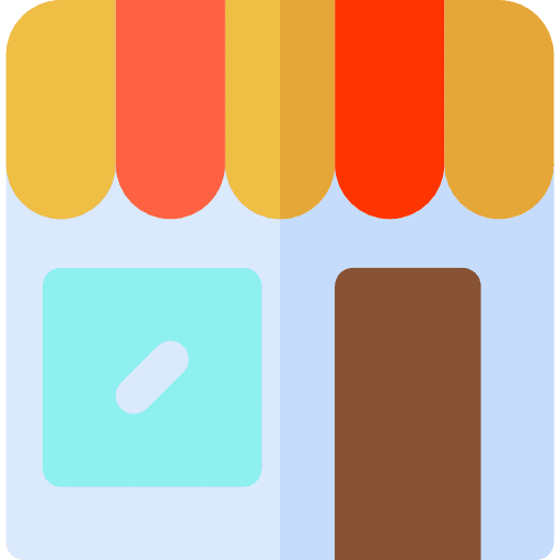 Online store commercial real estate buildings icon