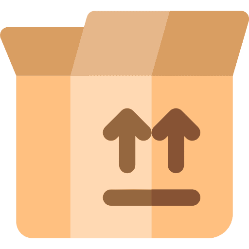 Packaging boxes cardboard release icon