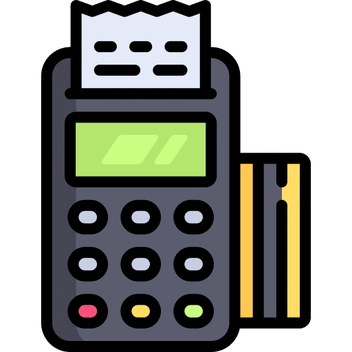 Card machine card machine commerce tools icon