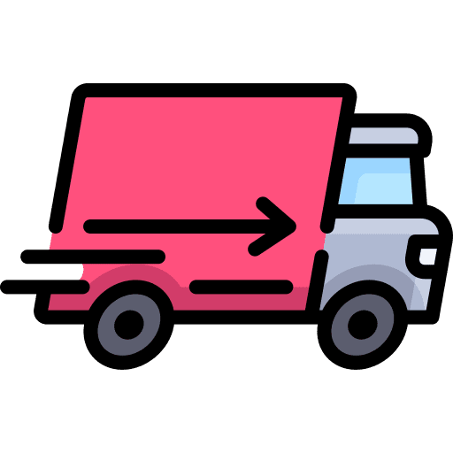 Fast delivery cargo truck transport truck icon