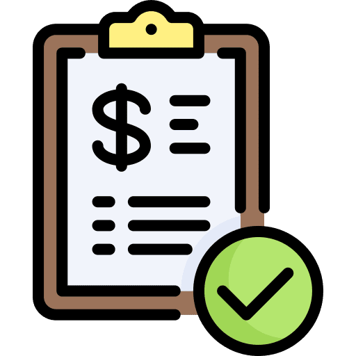 Invoice symbol commerce and shopping dollar icon