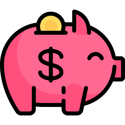 Piggybank commerce and shopping cost saving animal icon