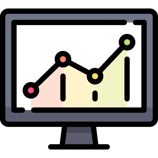 Analysis seo and web business comparison icon