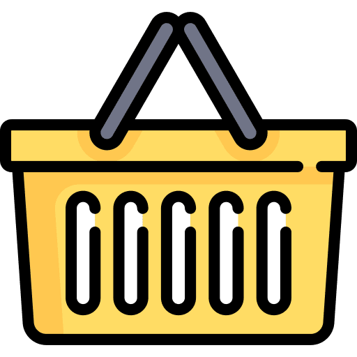 Basket container commerce and shopping shop icon