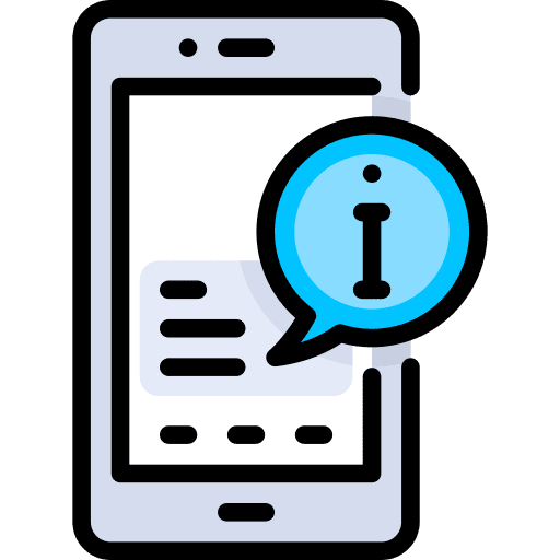 Information service information service customer service mobile phone icon