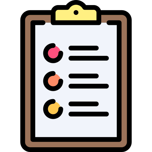 Listing index tick tasks icon