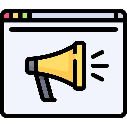 Marketing megaphone advertising online marketing icon