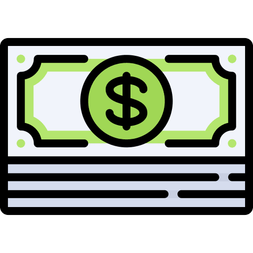 Money commerce and shopping dollar cash icon