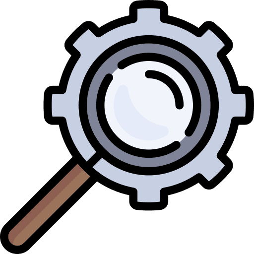 Search settings sign configuration icon